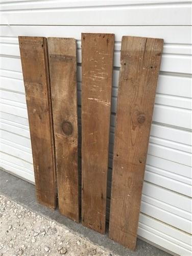 Reclaimed Wood - 4 Barn Wood Reclaimed Planks, Wall Siding Boards, Rabbet Edge Lumber A43, by The Old Grainery (barn wood,...
