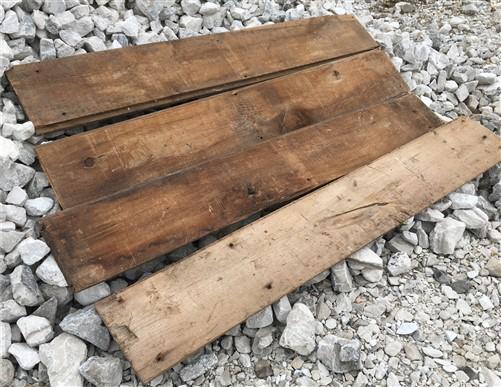 Reclaimed Wood - 4 Barn Wood Reclaimed Planks, Wall Siding Boards, Rabbet Edge Lumber A44, by The Old Grainery (accent boa...