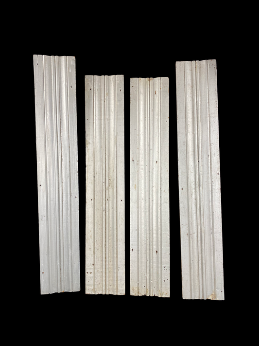 Reclaimed Wood - 4 Wood Trim Pieces, Architectural Salvage, Reclaimed Vintage Wood Baseboard A59, by The Old Grainery (art...