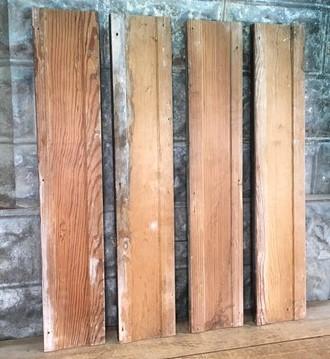 4 Wood Trim Pieces, Architectural Salvage, Reclaimed Vintage Wood Baseboard A74,