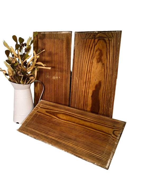 Door Panel - 3 Wooden Door Panels, Cupboard Furniture Architectural Salvage, Art Crafts A58, by The Old Grainery (art, cra...