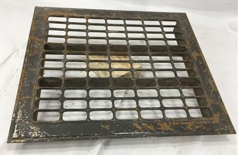Heat register - Metal Floor Grate Heat Vent Register Cover, Cold Air Return Vintage A22, by The Old Grainery (14x12, black...