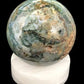 Polished Gemstone Sphere - Polished Gemstone Rock Sphere, Stone Holder Display, Reiki Healing Sphere B by The Old Grainery...