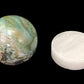 Polished Gemstone Sphere - Polished Gemstone Rock Sphere, Stone Holder Display, Reiki Healing Sphere B by The Old Grainery...