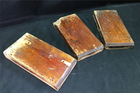 Plinth Block - 3 Plinth Blocks, Door Trim Molding Architectural Salvage, Antique Wood Trim C93, by The Old Grainery (block...