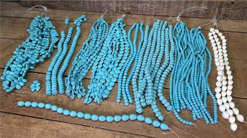 Beads - Turquoise Beads, Jewelers Lot, Jewelry Making Artistic Craft Blue Beads A, by The Old Grainery (art, beads, Blue)