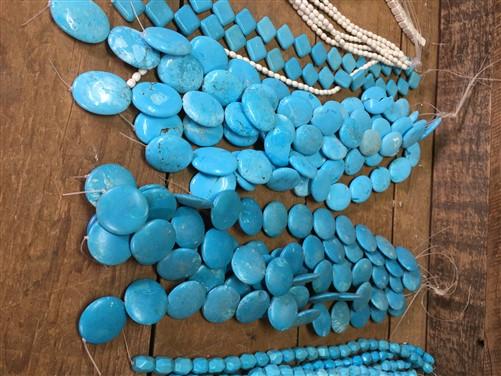 Beads - Turquoise Beads, Jewelers Lot, Jewelry Making Artistic Craft Blue Beads C, by The Old Grainery (art, beads, Blue)