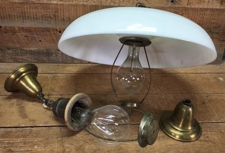 Ceiling light - 2 Exposed Lightbulb Light Fixtures, Vintage Ceiling Hanging Light Lamp Fixture, by The Old Grainery (ceili...