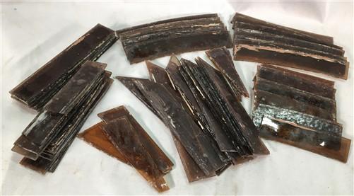 Stained glass pieces - Lot Stained Glass Amber Reclaimed Church Window Rectangular Panes, Art Glass R, by The Old Grainery...
