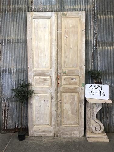 Door - Antique French Double Doors (43x95) Raised Panel Doors, European Doors A329 by The Old Grainery (antique doors, bar...