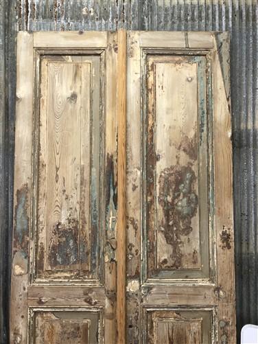 Antique French Double Doors (38x92.5) Raised Panel Doors, European Doors A392