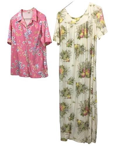 old lady moo moo dress Retro Floral Moomoo Dresses, House Lounge Vintage Nightgowns, Cosplay – The Old Grainery