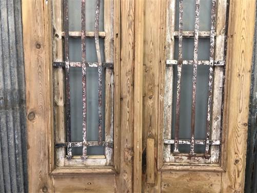 Antique French Double Doors (39x90.5) Iron Wood Doors, European Doors D217
