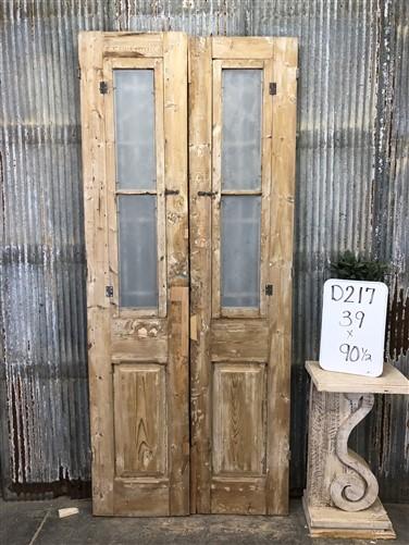 Antique French Double Doors (39x90.5) Iron Wood Doors, European Doors D217