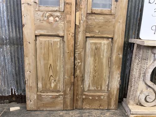 Antique French Double Doors (39x90.5) Iron Wood Doors, European Doors D217