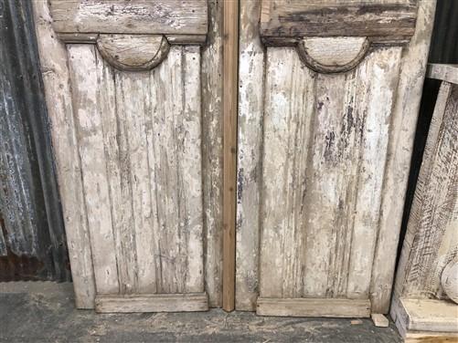 Antique French Double Doors (39.5x81.5) Wood Iron Doors, European Doors D211
