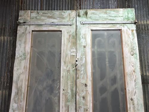 Antique French Double Doors (49.5x103) Iron Wood Doors, European Doors D235