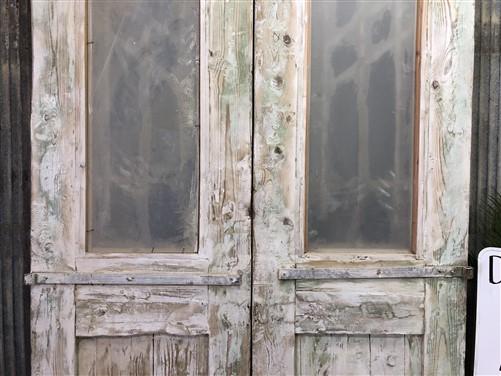 Antique French Double Doors (49.5x103) Iron Wood Doors, European Doors D235