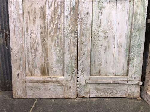 Antique French Double Doors (49.5x103) Iron Wood Doors, European Doors D235
