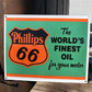 Phillips 66 Motor Oil Sign, Metal Porcelain Advertising Sign, Gas Station Sign B