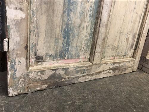 Antique French Single Door (32.5x89) 4 Glass Panes, European Design H119