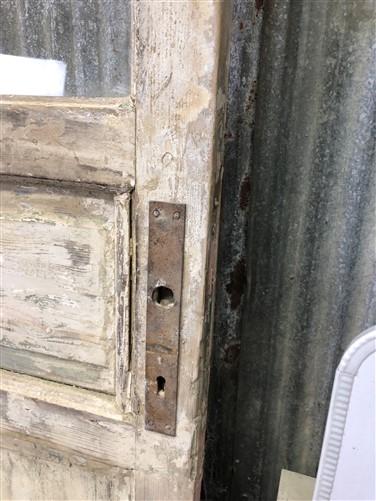 Antique French Single Door (32.5x89) 4 Glass Panes, European Design H119