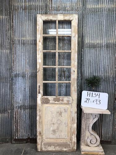 Door - Antique French Single Door (27x93) 10 Glass Panes, European Design H134 by The Old Grainery (antique doors, barn do...