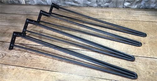 table legs - 4 Hairpin Metal Table Legs, Mid Century Danish Modern, Industrial Vintage L, by The Old Grainery (28 inch, 4,...