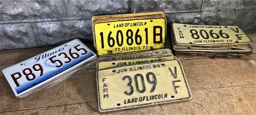 License Plate - Set of 50 License Plates Lot, Vintage Automobile Car Truck Tags KA, by The Old Grainery (1960s, 1970s, car...