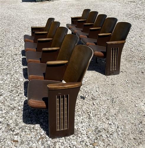 10 Padded Folding Theater Seats, Auditorium Theatre Seat, Entryway Bench E1