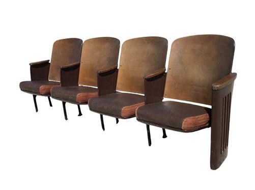 Theater Seats - 4 Padded Folding Theater Seats, Auditorium Theatre Seat, Entryway Bench A40 by The Old Grainery (art deco,...