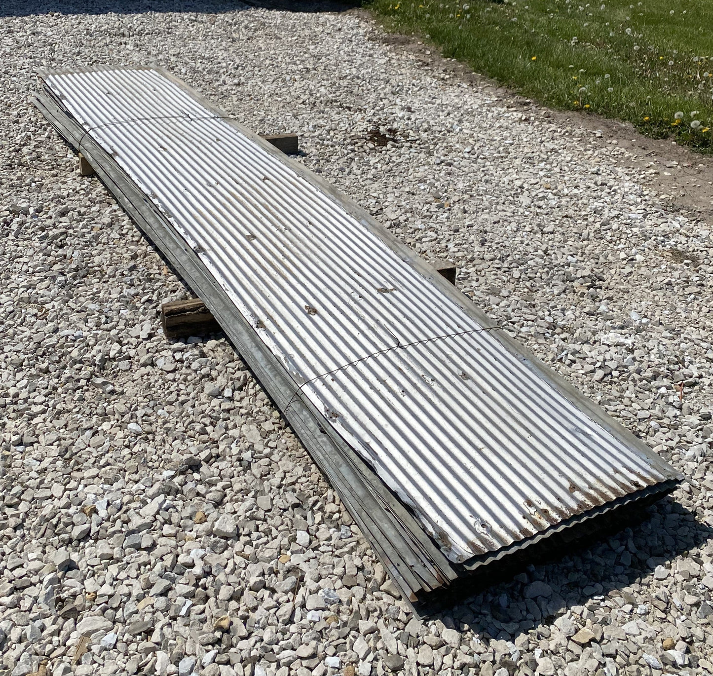 16 Sheets Barn Tin, Corrugated Metal Reclaimed Salvage, 12' Long 384 sq ft, A50