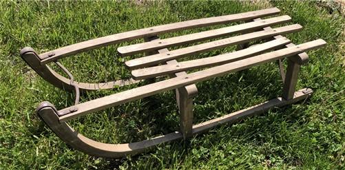 sled - Winter Snow Sled, Christmas Winter Decor, Classic European Style Wood Sled B14, by The Old Grainery (beige, bentwoo...