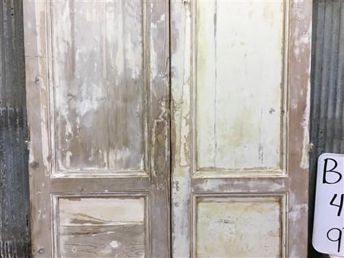 Antique French Double Doors (44x98) Thick Molding European Doors B102