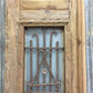 Antique French Single Door (21.5x87.5) Wood Iron Door, Single European Door D260