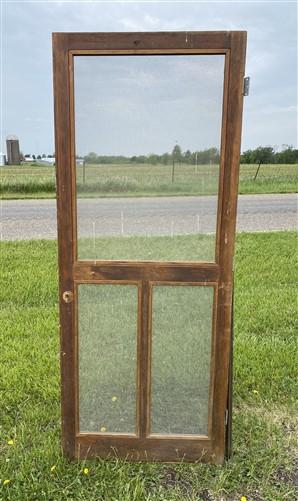 Wood Screen Porch Door, (33x81), Vintage Brown Screen Door, Exterior, SD12, Screen Store Door, Vintage Farmhouse