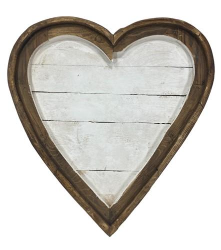 Heart wall hanging - Wooden Heart Art, Rustic Farmhouse Decor, White Wood Home Decor Heart Sign, C by The Old Grainery (co...
