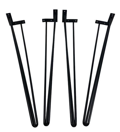 table legs - 4 Metal Table Legs, Mid Century Industrial Age Style Legs, Hairpin Legs, S by The Old Grainery (Black, craft,...