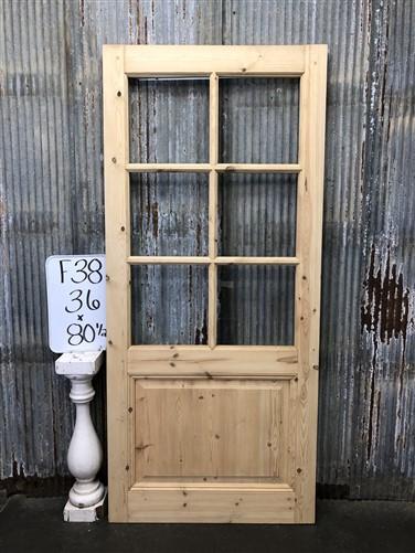 Door - French Single Door (36x80.5) 6 Pane Glass European Styled Door F38 by The Old Grainery (antique doors, barn doors,...