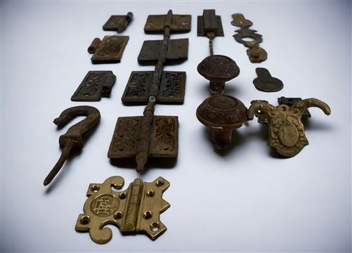 hardware - Eastlake Hardware, Architectural Salvage, Door Knob, Hinge, Hooks, Some Brass by The Old Grainery (antique, bac...
