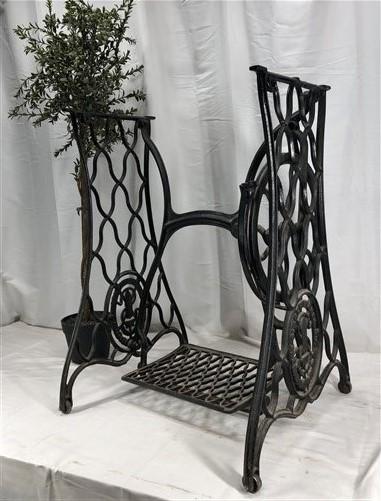 Treadle - Treadle Sewing Machine, Cast Iron Base, Industrial Age Singer Steampunk PX, by The Old Grainery (base, black, fa...