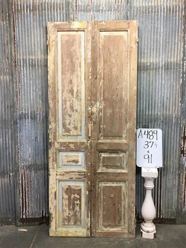 Door - Antique French Double Doors (37x91) Raised Panel Doors, European Doors A489 by The Old Grainery (antique doors, bar...