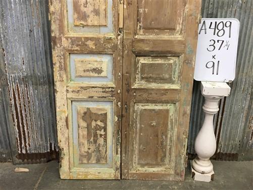 Door - Antique French Double Doors (37x91) Raised Panel Doors, European Doors A489 by The Old Grainery (antique doors, bar...