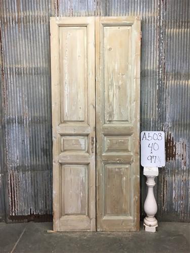 Door - Antique French Double Doors (40x97.75) Raised Panel Doors, European Doors A503 by The Old Grainery (antique doors,...
