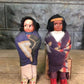 Skookum Dolls, Native American Indian, Chief Squaw Papoose, Canoe, Vintage Dolls