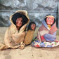 Skookum Dolls, Native American Indian, Chief Squaw Papoose, Canoe, Vintage Dolls