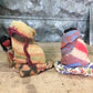 Skookum Dolls, Native American Indian, Chief Squaw Papoose, Canoe, Vintage Dolls