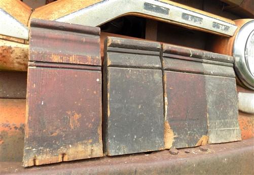 Plinth Block - 4 Plinth Blocks, Door Trim Molding Architectural Salvage, Antique Wood Trim D1 by The Old Grainery (block,...