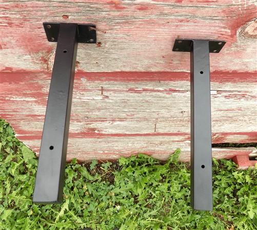 Brackets - Pair 10" Floating Shelf Brackets, Wall Mounted Metal Hardware, 140 lb Capacity by The Old Grainery (10 inch bra...
