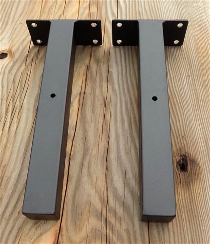 Brackets - Pair 8" Floating Shelf Brackets, Wall Mounted Metal Hardware, 140 lb Capacity by The Old Grainery (10 inch brac...